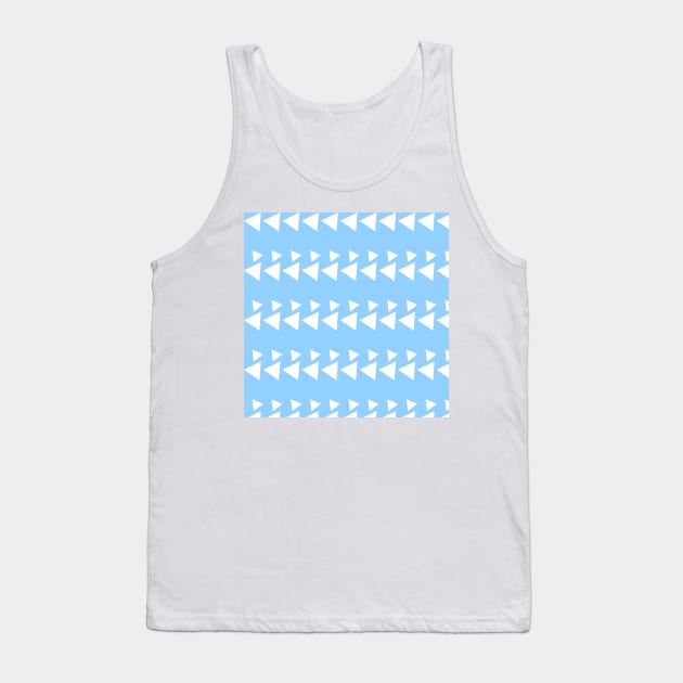 Geometric pattern Triangles sky blue Tank Top by Kirovair